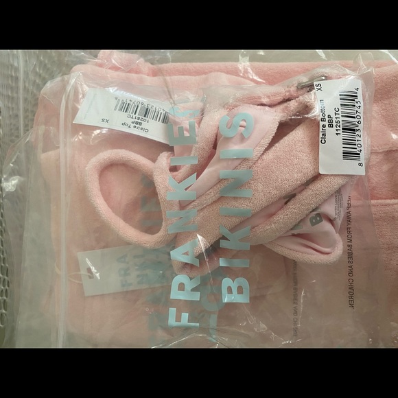 Frankies bikini pink terry set - Picture 3 of 3